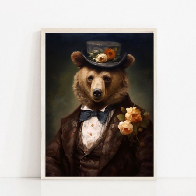 Victorian Animals Portrait, Dressed Animal Print,  Poster (Creator Uploaded)