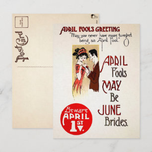 Victorian April Fools Day Postcard