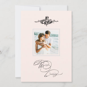 *~* Victorian AR6 Cherub PHOTO QR RSVP Wedding Invitation