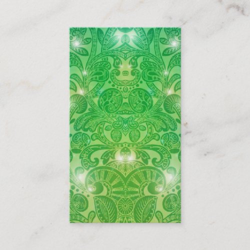 Victorian Arabesque, ALAMEDA in Green Business Card Templates