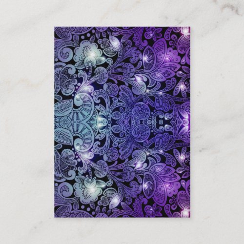 Victorian Arabesque, ALAMEDA - Navy &amp; Purple Business Cards