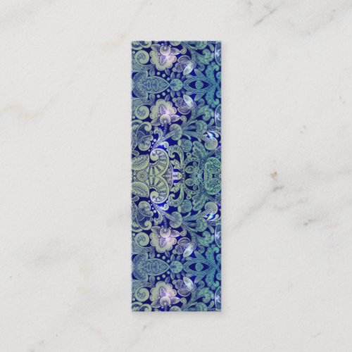 Victorian Arabesque, ALAMEDA - Navy &amp; Sea Green Business Card Templates