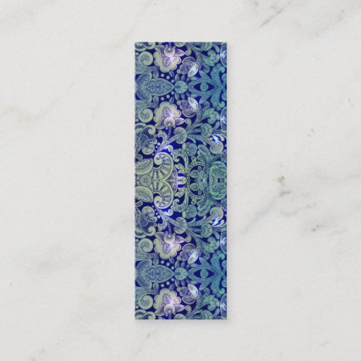 Customizable Victorian Arabesque, ALAMEDA - Navy &amp; Sea Green Business Card Templates
