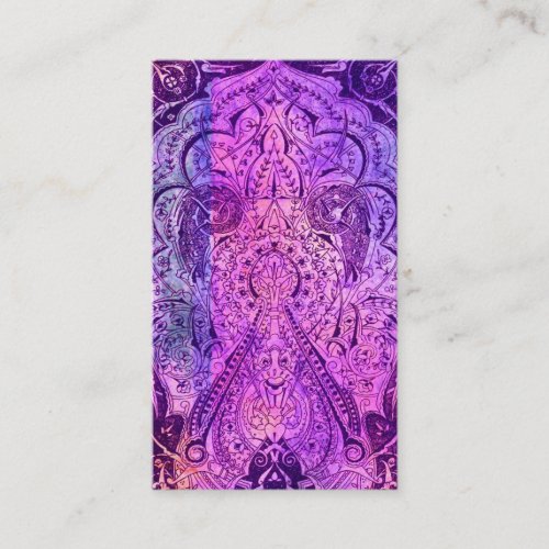 Victorian Arabesque, KASBAH - Purple &amp; Pink Business Card Template