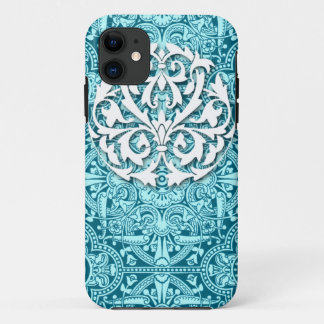 Victorian Arabesque, MAGIC CARPET in Teal & Aqua iPhone 11 Case
