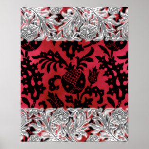 Victorian Arabesque, POMEGRANATE NOUVEAU Poster