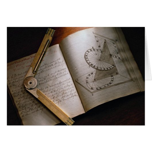 Victorian architect's calculus manual and ruler (Front Horizontal)