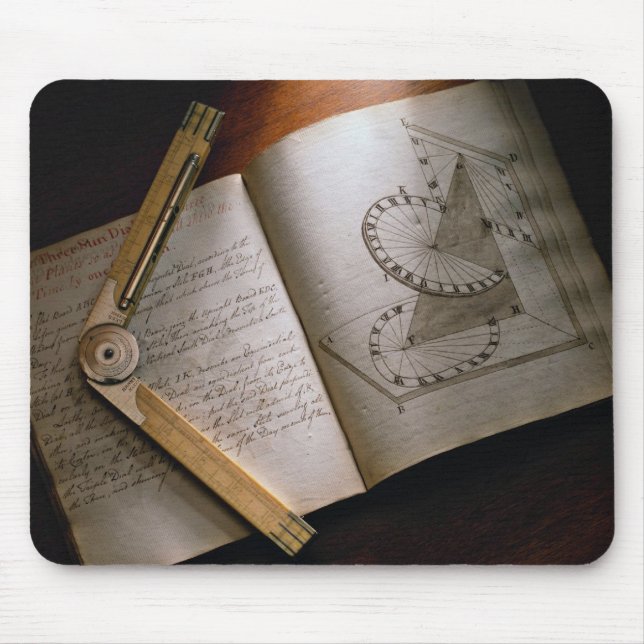 Victorian architect's calculus manual and ruler mouse pad (Front)