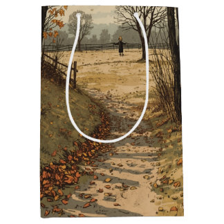 Victorian Autumn Glow Medium Gift Bag