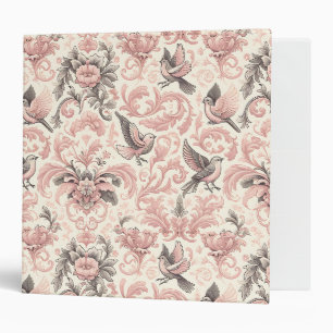 Victorian Aviary: A Pink Pastel Garden 3 Ring Binder