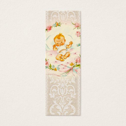 Customizable Victorian baby bookmark business cards