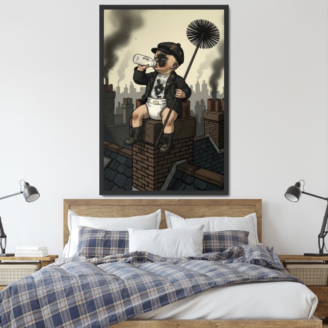 Victorian Baby Chimney Sweep Framed Art (Bedroom)
