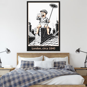 Victorian Baby Chimney Sweep. Funny Baby Canvas Print