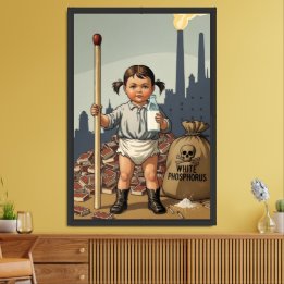 Victorian Baby Girl Matchstick Maker Framed Art