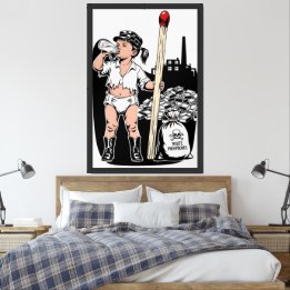 Victorian Baby Girl Print - Funny Matchstick Theme