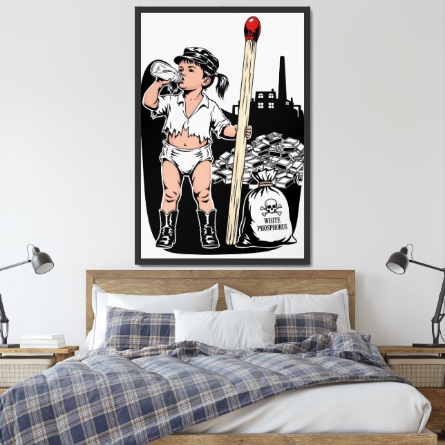 Victorian Baby Girl Print - Funny Matchstick Theme (Bedroom)