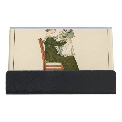 Victorian Baby Greenaway Mother Desk Business Card Holder