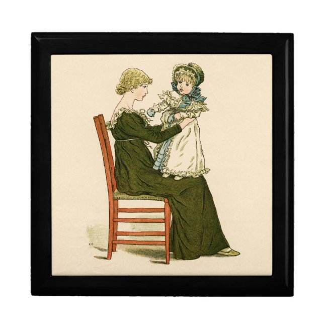 Victorian Baby Greenaway Mother Jewelry Box (Front)