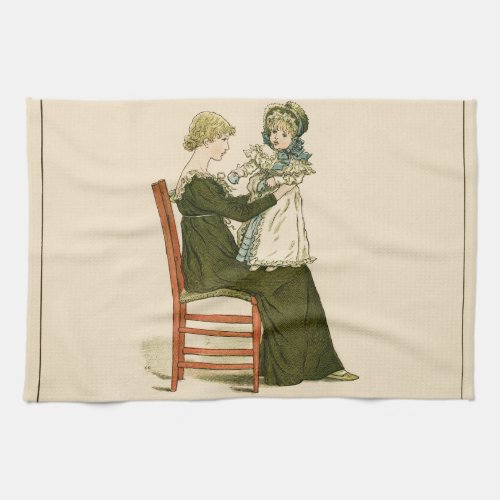 Victorian Baby Greenaway Mother Kitchen Towel