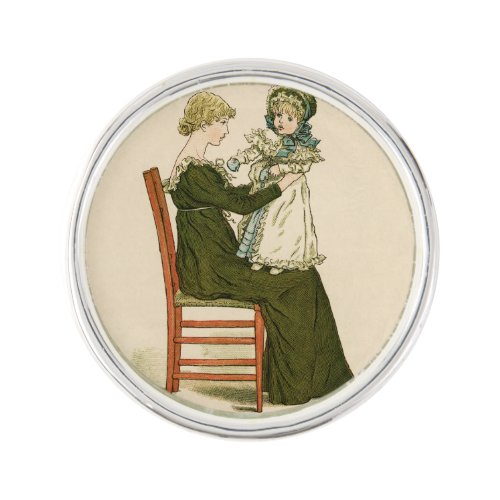 Victorian Baby Greenaway Mother Lapel Pin