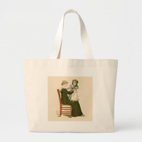 Victorian Baby Greenaway Mother Large Tote Bag