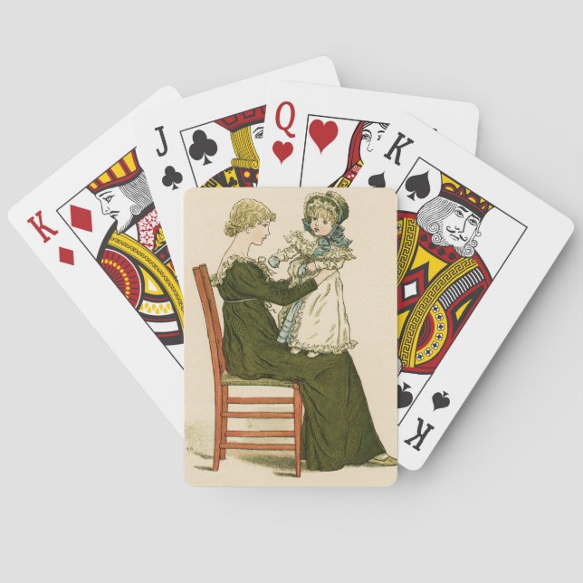 Victorian Baby Greenaway Mother Poker Cards (Back)