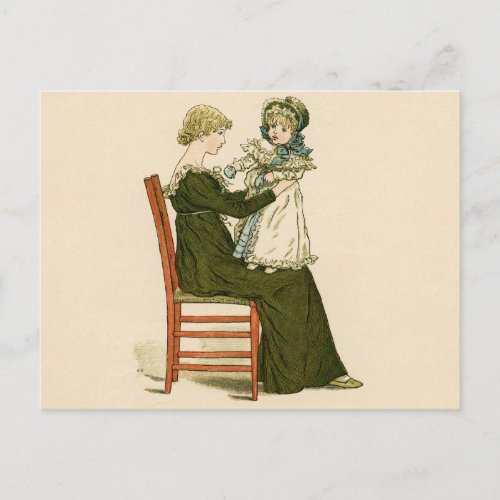 Victorian Baby Greenaway Mother Postcard