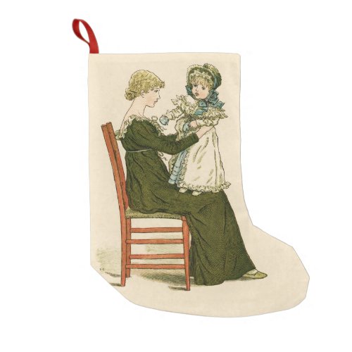 Victorian Baby Greenaway Mother Small Christmas Stocking