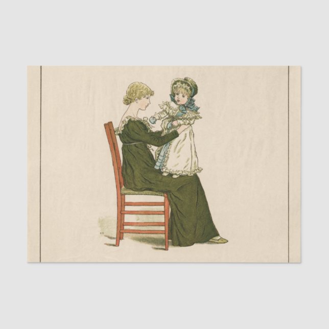 Victorian Baby Greenaway Mother Tissue Paper (Front)