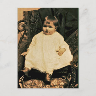 Victorian Baby in White Lace and Linen Postcard