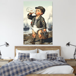 Victorian Baby Mudlark  Canvas Print