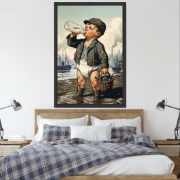 Victorian Baby Mudlark  Framed Art