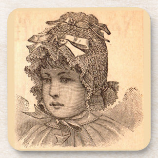 Victorian baby print beverage coaster