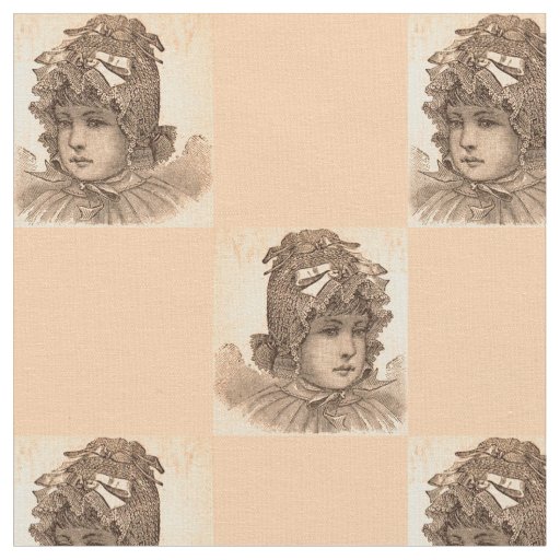 Victorian baby print fabric