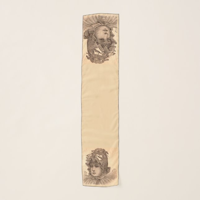 Victorian baby print scarf (Front)