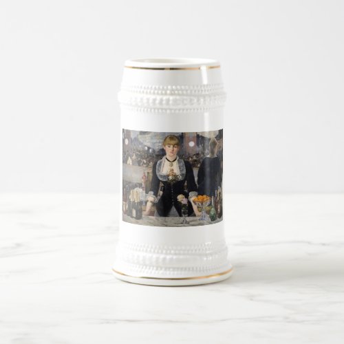 Victorian Bar Girl at Folies Bergere in France Beer Stein