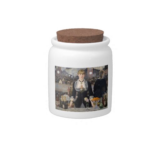Victorian Bar Girl at Folies Bergere in France Candy Jar