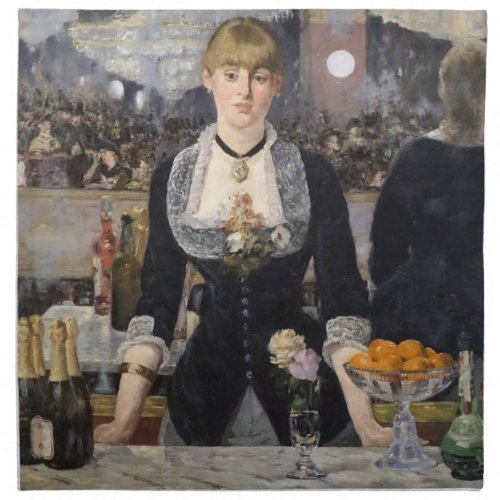 Victorian Bar Girl at Folies Bergere in France Cloth Napkin