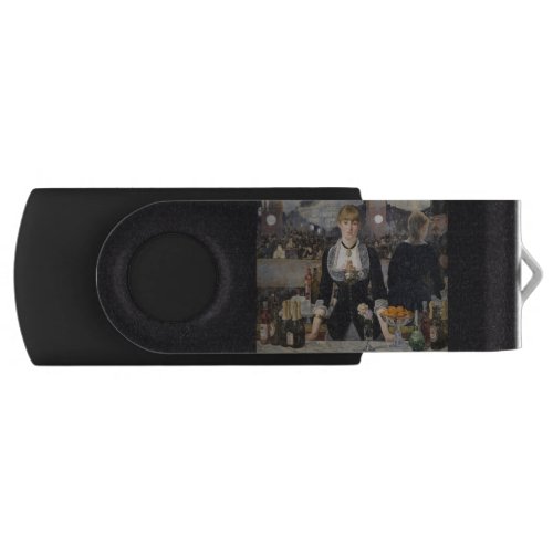Victorian Bar Girl at Folies Bergere in France Flash Drive