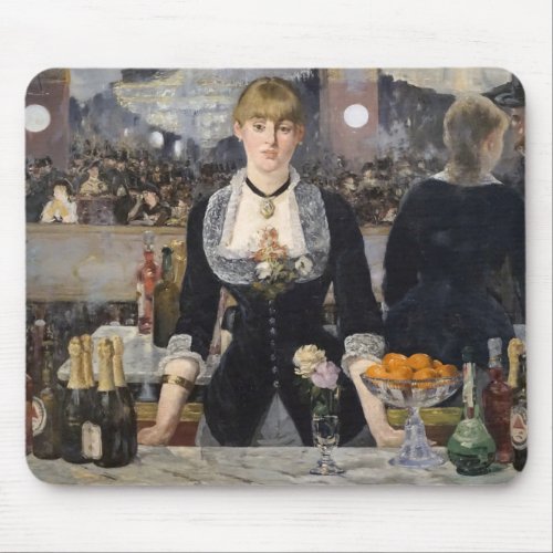 Victorian Bar Girl at Folies Bergere in France Mouse Pad