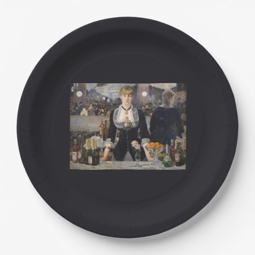 Victorian Bar Girl at Folies Bergere in France Paper Plates