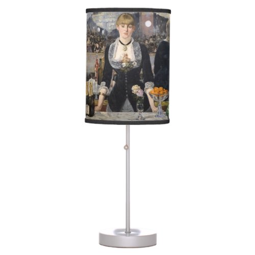 Victorian Bar Girl at Folies Bergere in France Table Lamp
