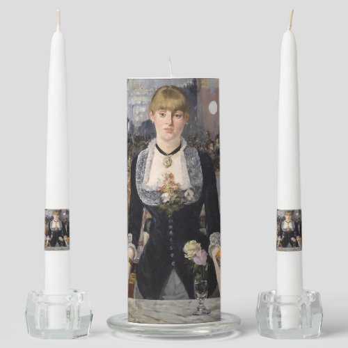 Victorian Bar Girl at Folies Bergere in France Unity Candle Set
