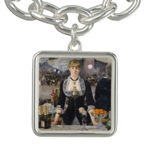 Victorian Barmaid Girl at Folies Bergere, France Bracelet