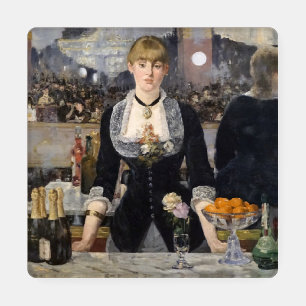 Victorian Barmaid Girl at Folies Bergere, France Coaster Set