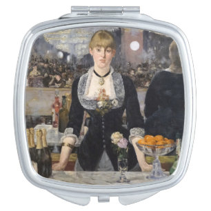 Victorian Barmaid Girl at Folies Bergere, France Compact Mirror