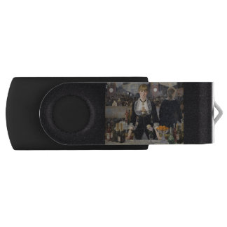 Victorian Barmaid Girl at Folies Bergere, France Flash Drive