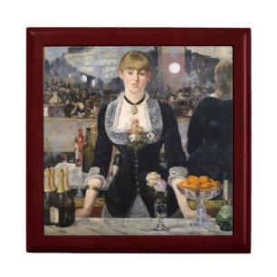 Victorian Barmaid Girl at Folies Bergere, France Gift Box