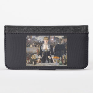 Victorian Barmaid Girl at Folies Bergere, France iPhone X Wallet Case