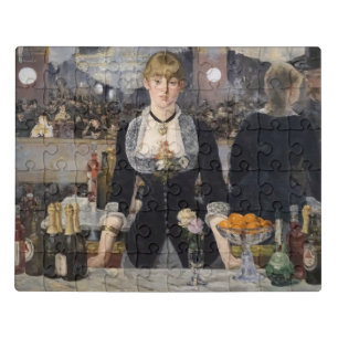Victorian Barmaid Girl at Folies Bergere, France Jigsaw Puzzle
